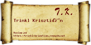 Trinkl Krisztián névjegykártya